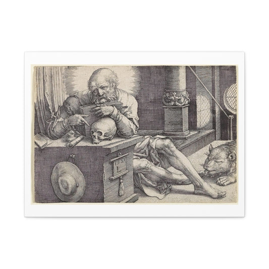 Saint Jerome in His Study (1521) by Lucas van Leyden from the Original, Framed Art Print