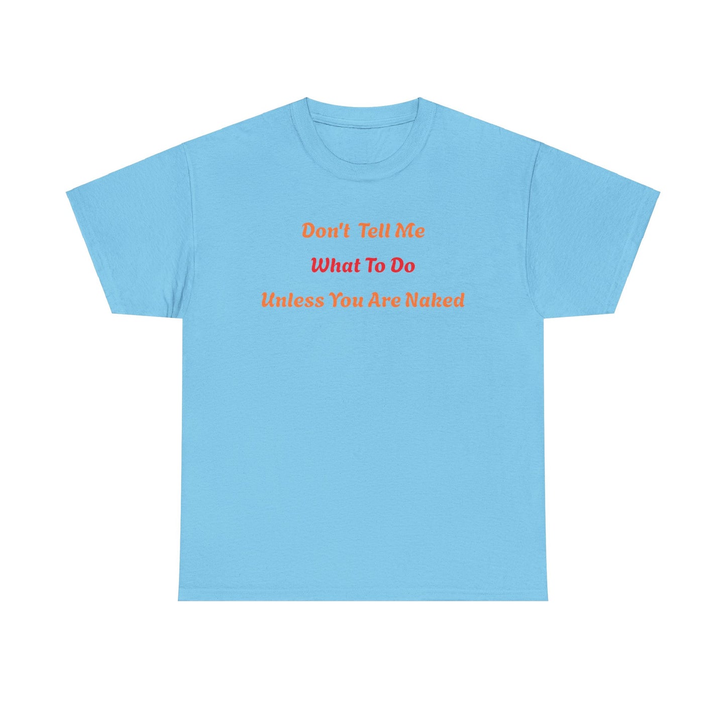 Don't Tell Me What to Do, Unless You are Naked, Funny T-Shirt