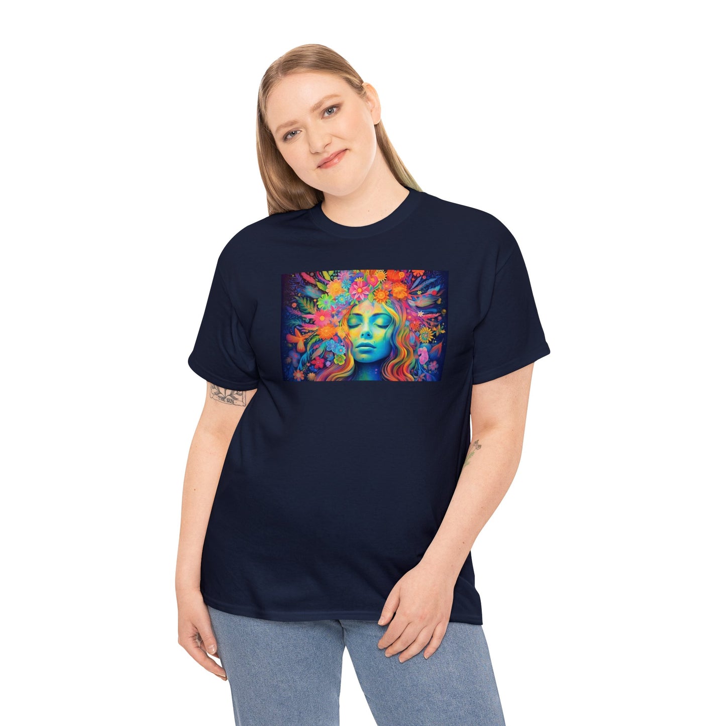 Psychedelic Learning Abstract Cotton T-Shirt