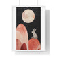 Bunny on the Moon 'Designed by AI' Wooden Framed Print