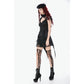 Dark in Love Thornspell Gothic Layered Lace Overskirt in Black