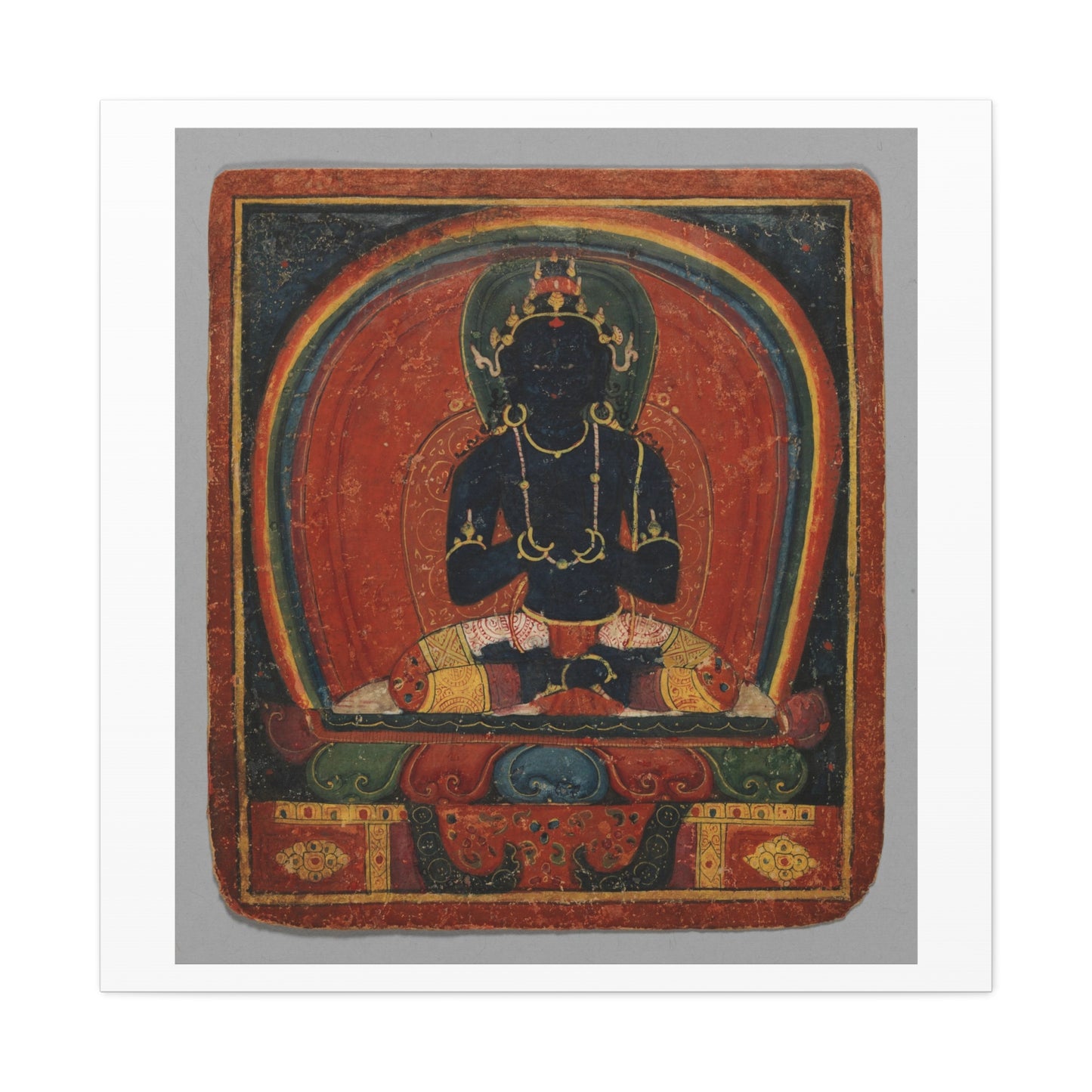 Initiation Card 'Tsakali' Samantabhadri (circa1420), Tibet, Art Print from the Original on Canvas