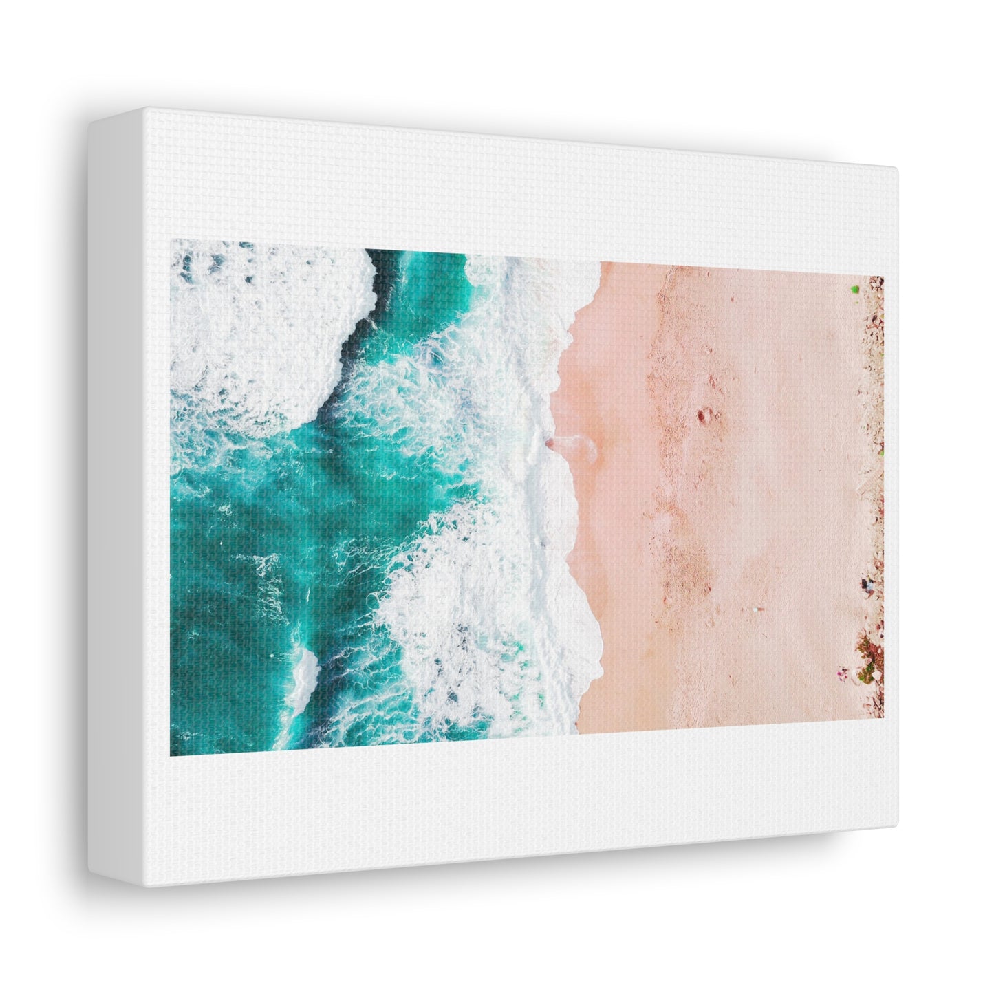 Beach Meets the Shore, Aesthetic Art, Unknown Artist, from the Original, Print on Canvas