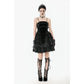 Dark in Love Morwenna Bat Mesh Layered Goth Mini Dress