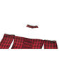 Dark in Love Rosalind Black and Red Tartan Cold Shoulder Halter Neck Dress
