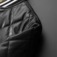 Vireous Men's Quilted Leather Baseball Jacket