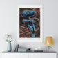 Blue Bird of Paradise Illustrated by Sir Henry Hamilton Johnston (1858-1927) from the Original, Framed Print