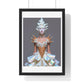 Ice Cream Girl, Abstract Art 'Designed by AI' Framed Print