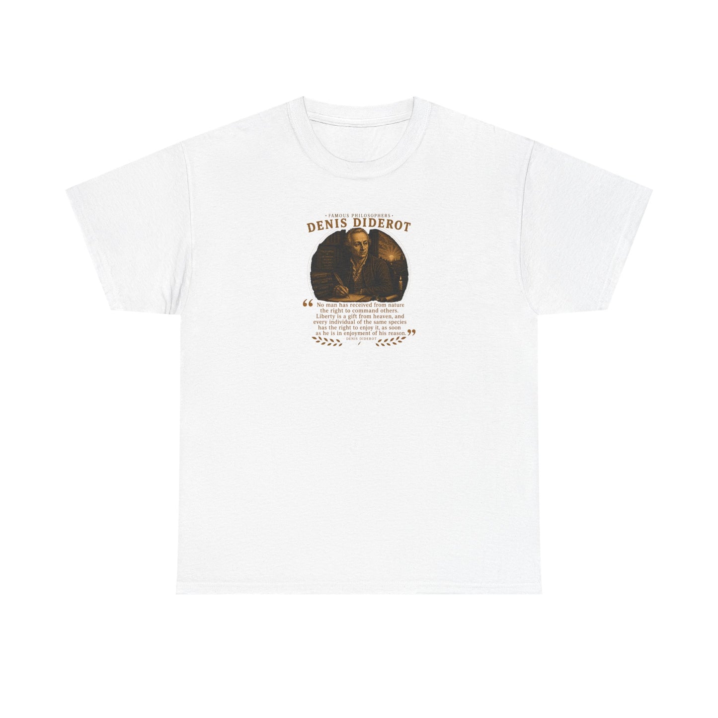 Denis Diderot on Liberty, Philosophy Tribute T-Shirt