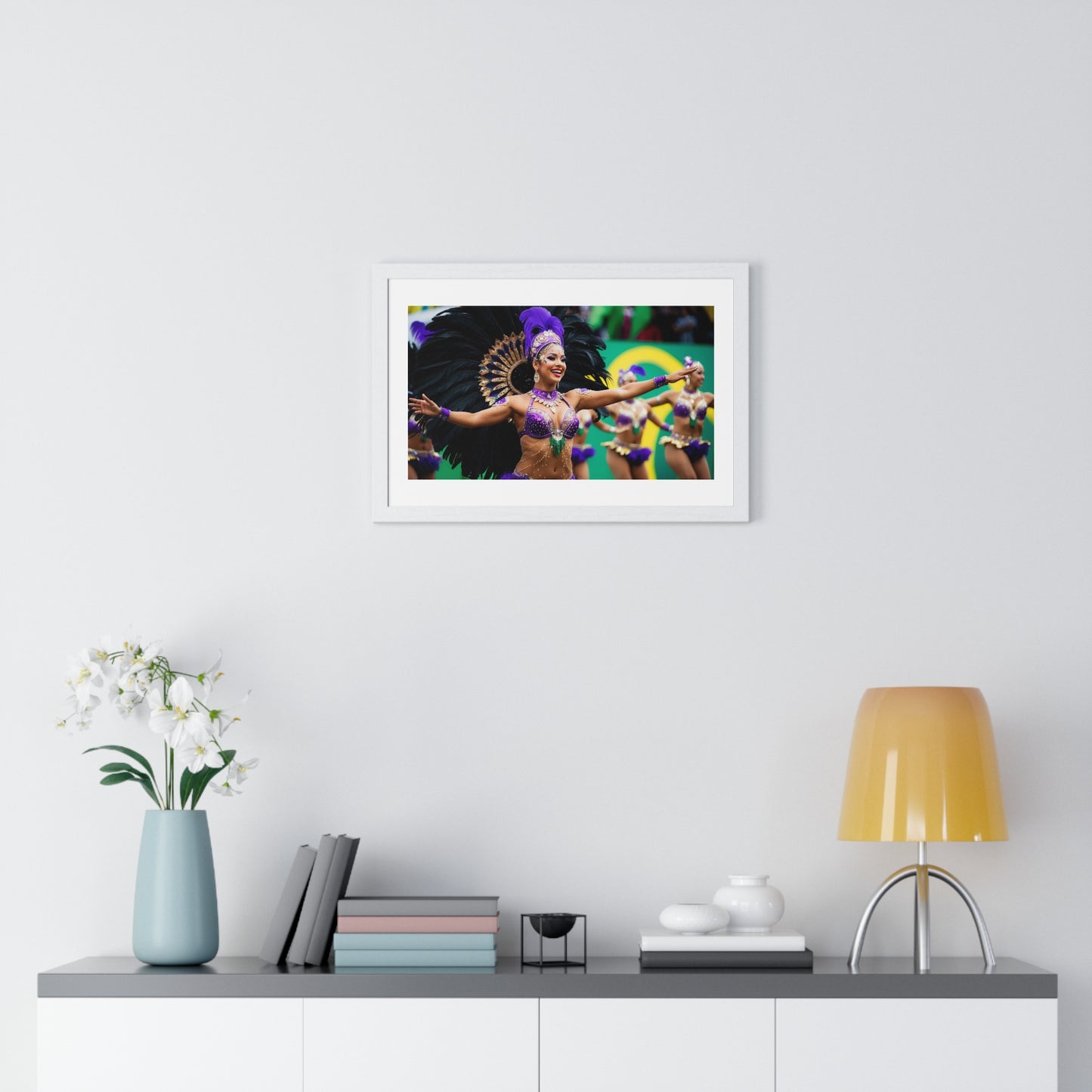 Brazilian Carnival Dancer 'Designed by AI' Framed Art Print