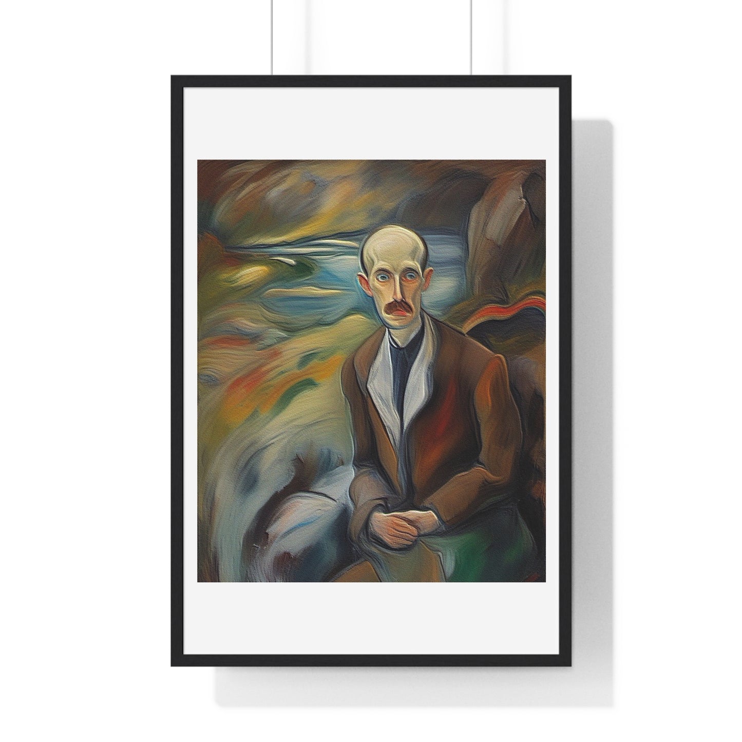 A Mind Adrift, Abstract Art 'Designed by AI', Framed Print