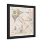 Ceiling Art Drawing from Hadrian's Roman Villa, near Tivoli by Luigi Rossini, Wooden Framed Print