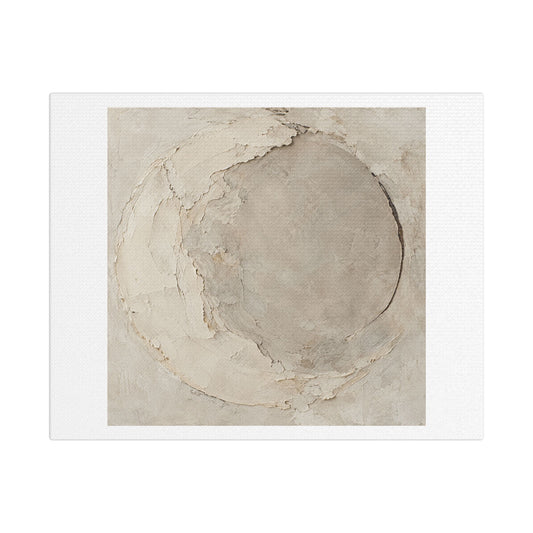 Quiet Limestone Orbit, Large Decor Art Print on Canvas