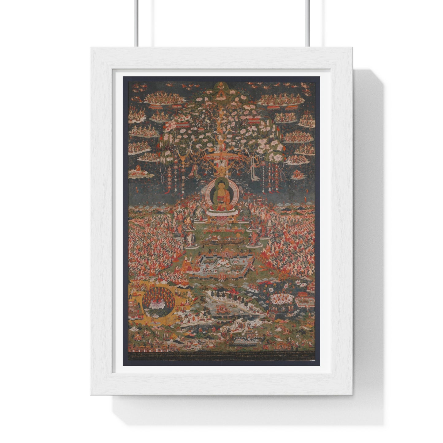 Amitabha or Infinite Light, the Buddha of the Western Pure Land 'Sukhavati' (circa 1700) Tibet, from the Original, Framed Art Print