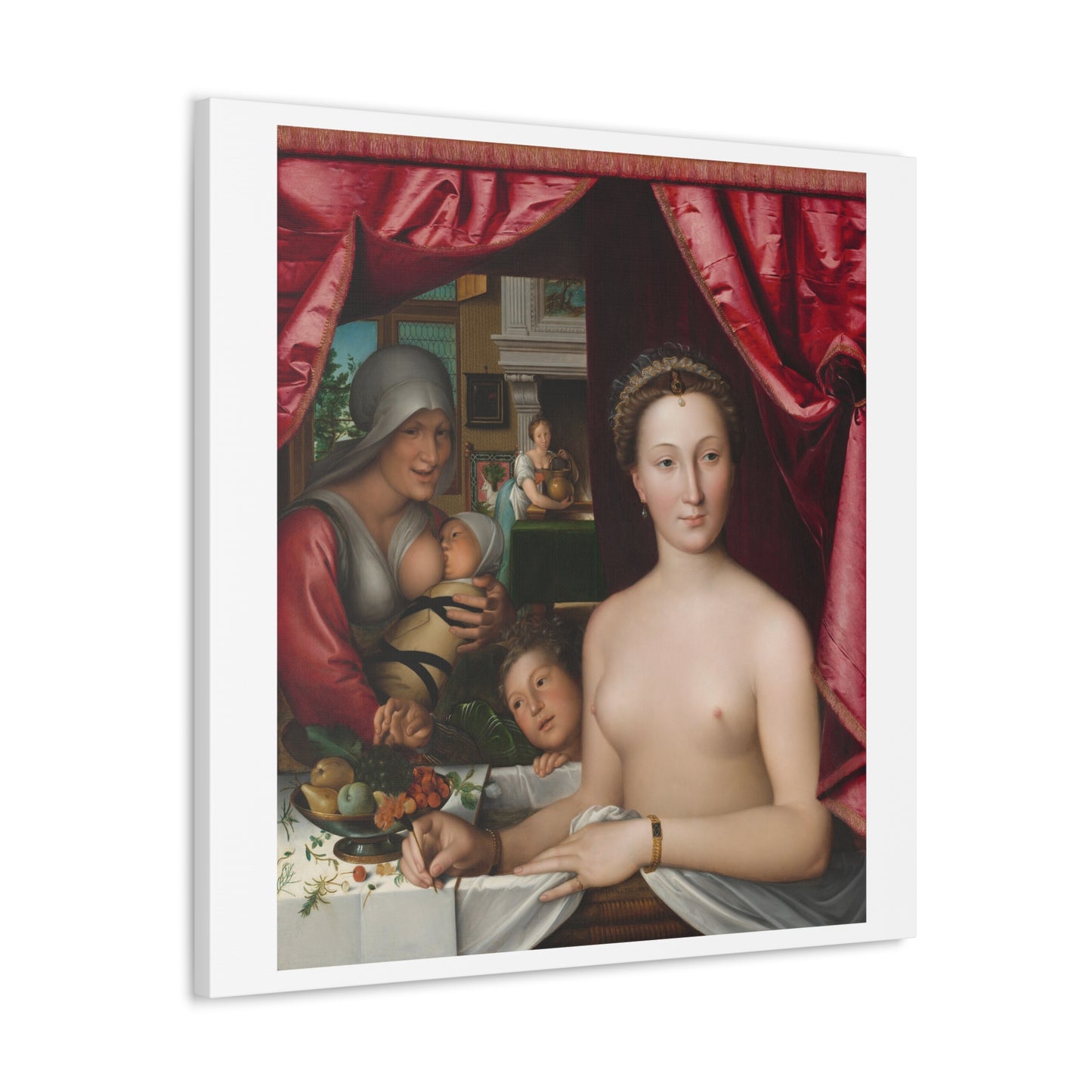 A Lady in Her Bath (circa 1571) by François Clouet, from the Original, Art Print on Canvas