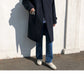 Vireous British Style Men's Woollen Trench Coat