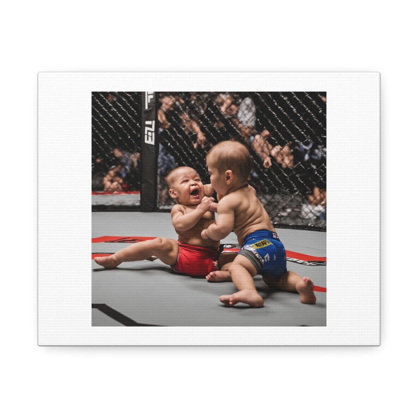 Baby MMA Photorealism 'Designed by AI' Art Print on Canvas