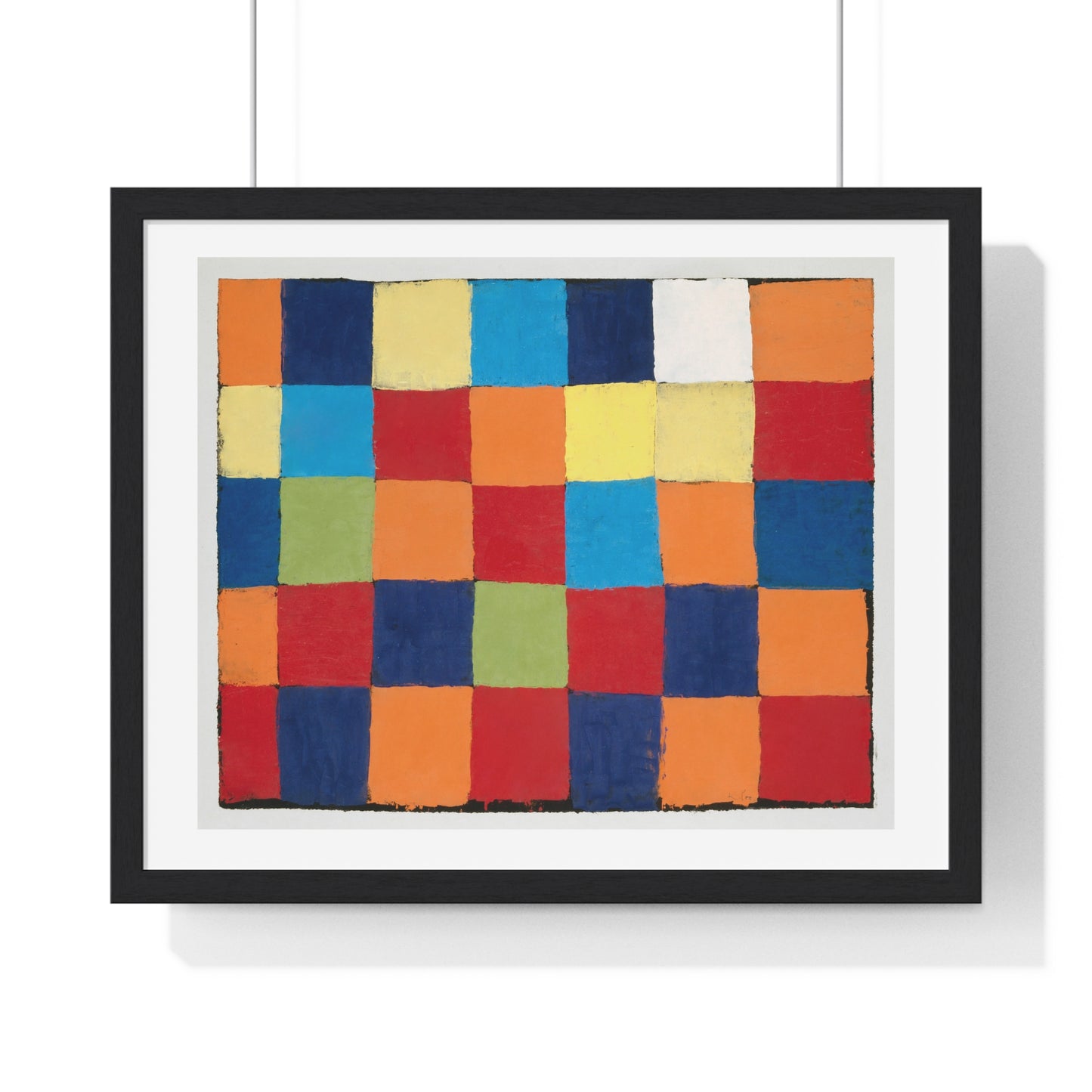 Qu 1 Color Chart (1930) by Paul Klee, from the Original, Framed Art Print