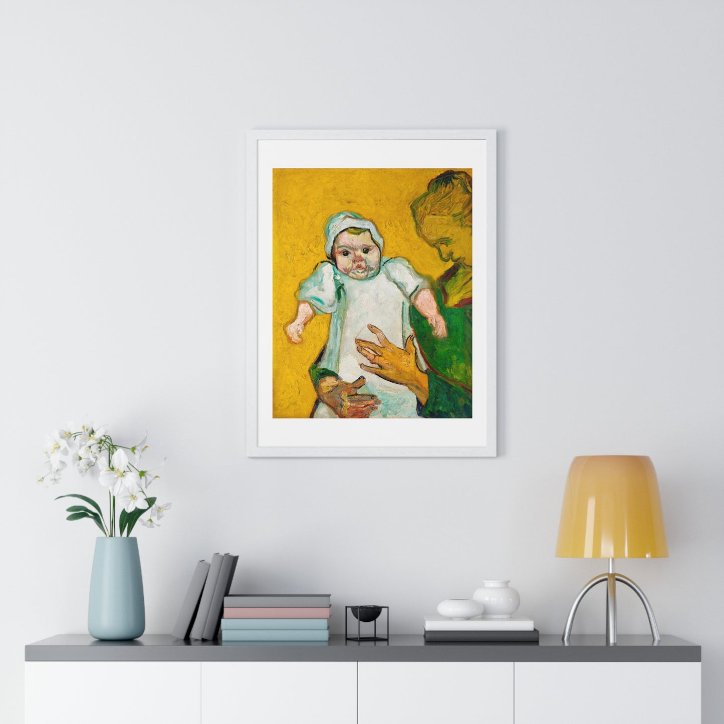 Madame Roulin and Her Baby (1888) by Vincent Van Gogh, from the Original, Framed Art Print