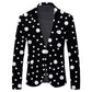 Men's Single Breasted Polka Dot, Bright Summer Stripes Tailored Jacket, Multi Designs