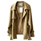 Women's Short Belted Trench Coat, Spring and Autumn Collection