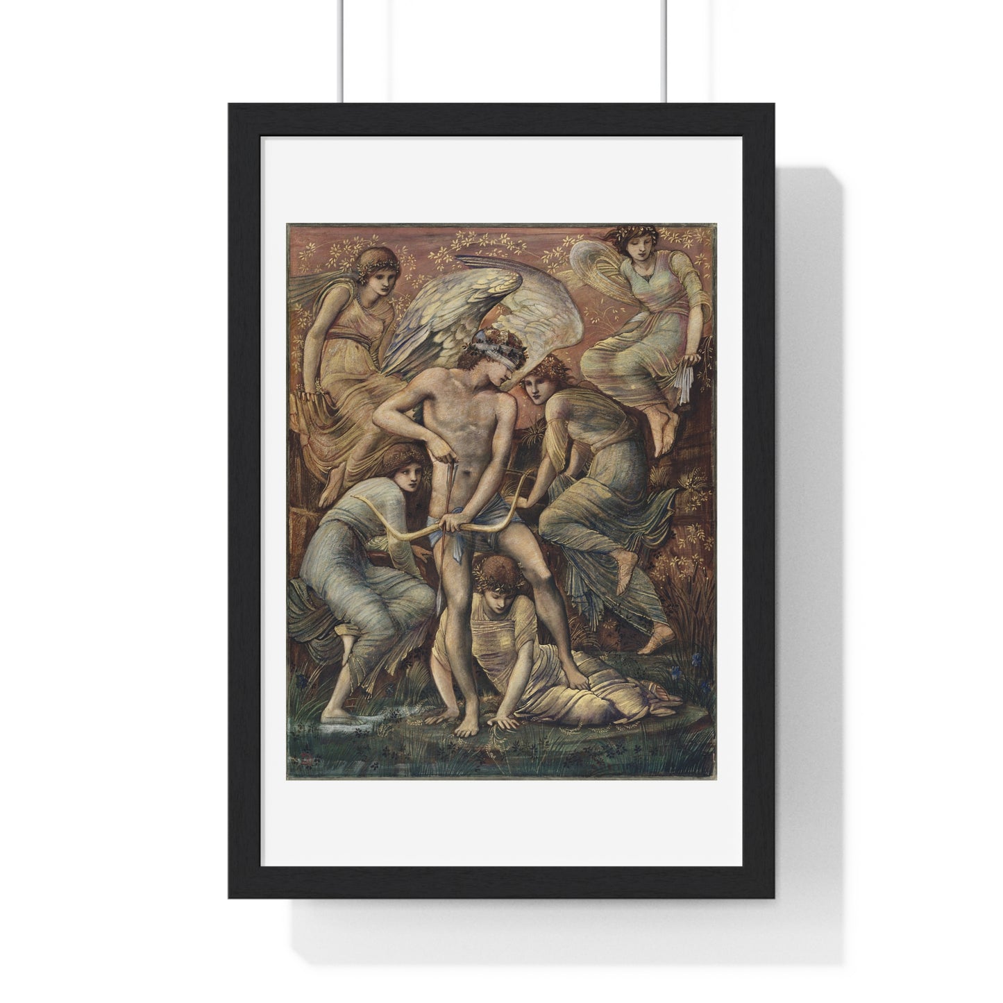 Cupid's Hunting Fields (1885) by Sir Edward Burne-Jones, from the Original, Framed Art Print