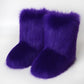 Women's Faux Fur Boots, Candy Colours