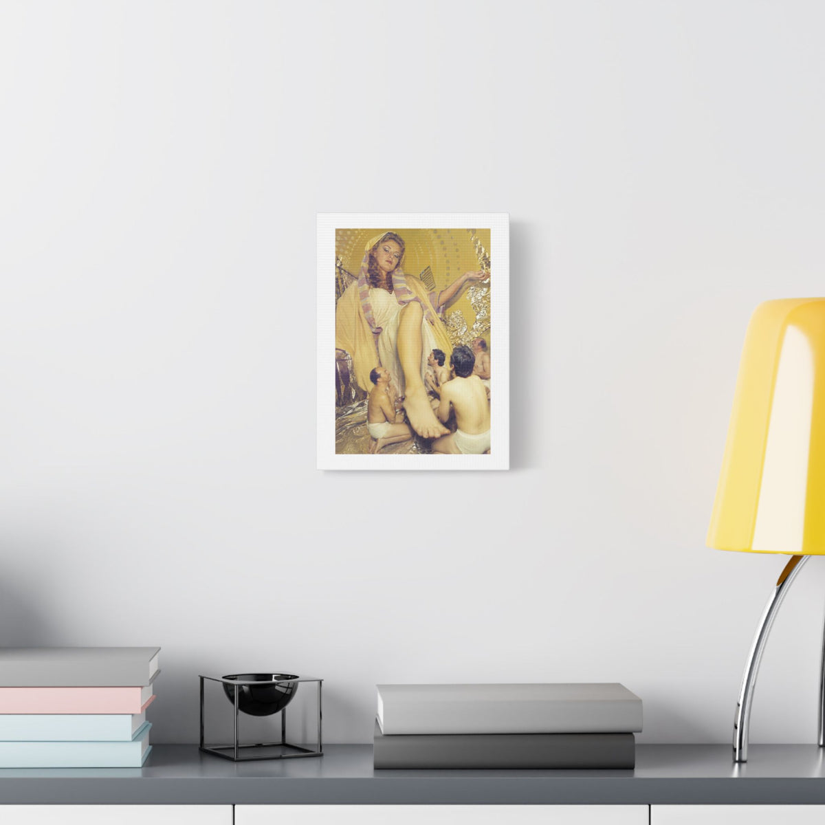 Cinematic Golden Goddess, Satin Canvas Wall Art