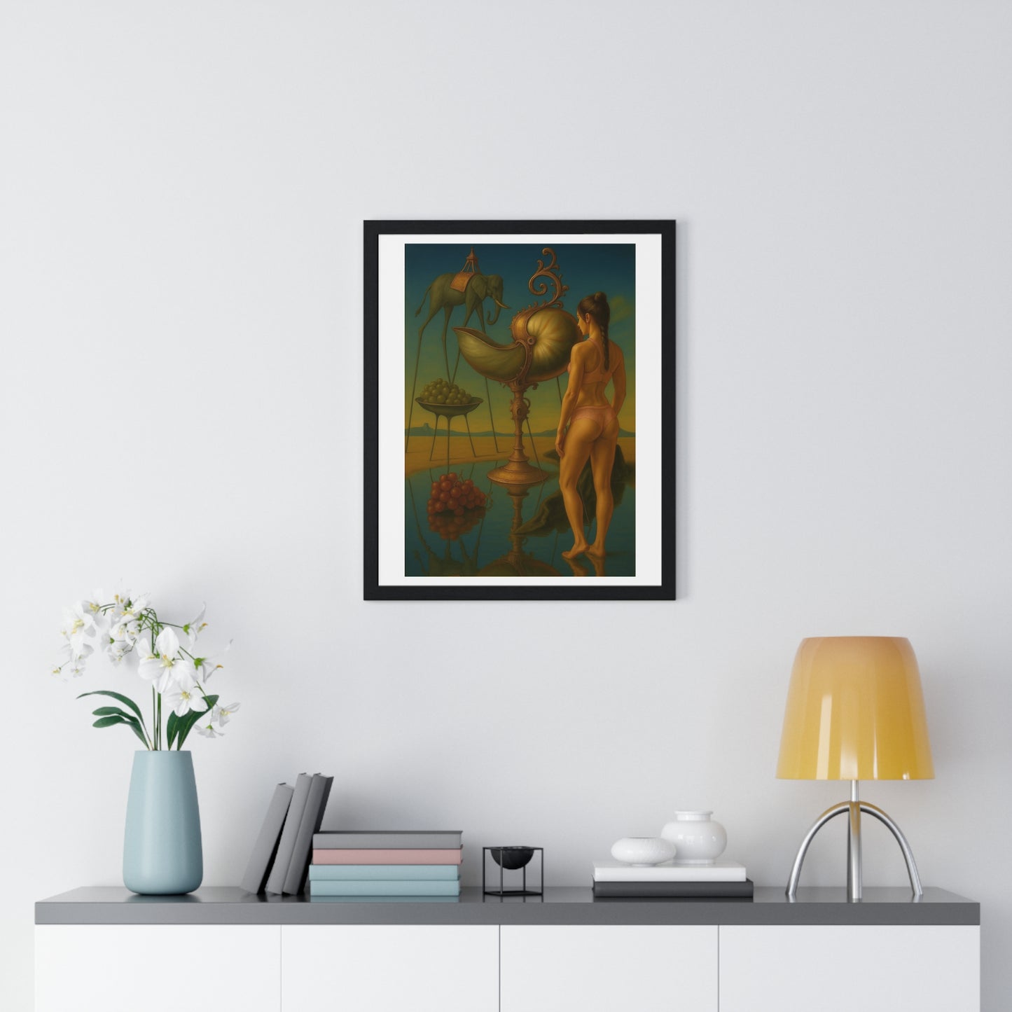 Waterfront Reality Distortion, Surrealist Art, Large Decor Print