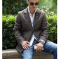 British-Style Retro Men's Tweed Wool Blazer