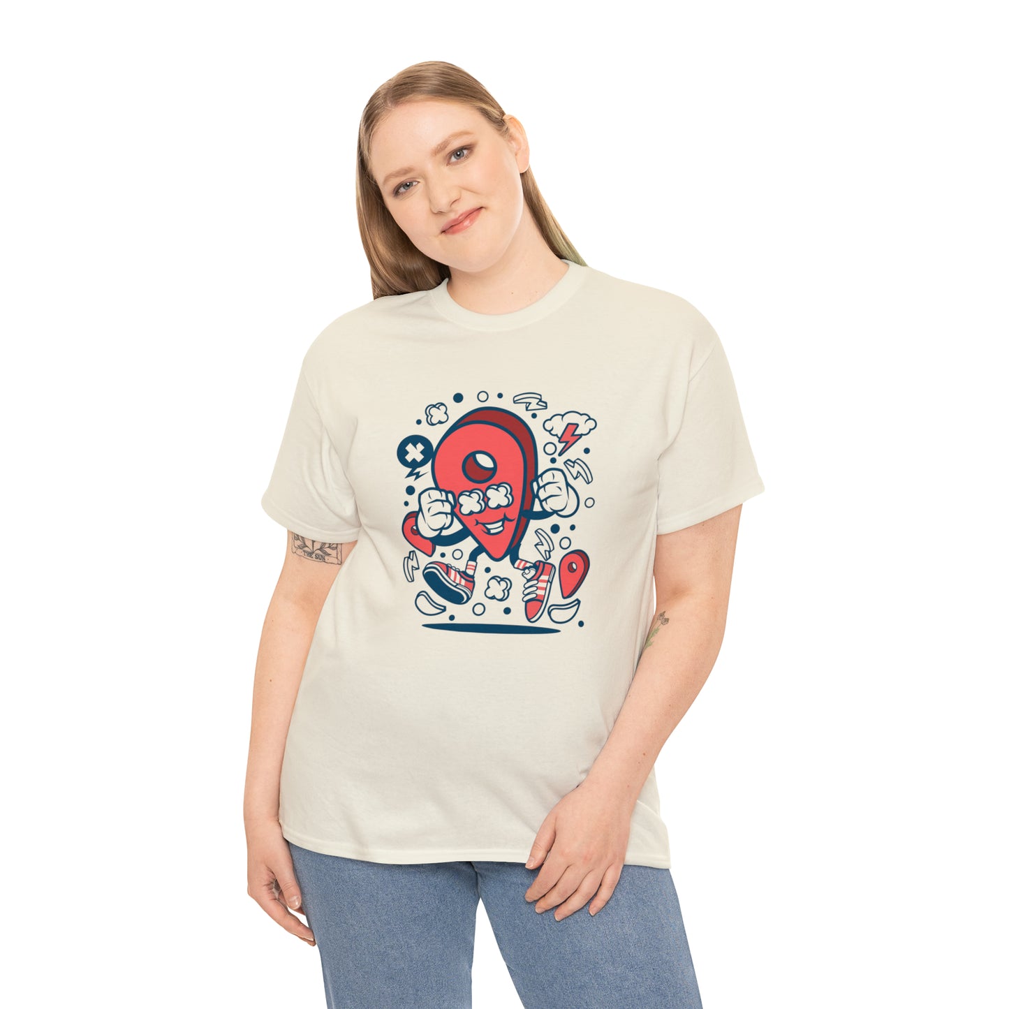 Location Geotag Cartoon T-Shirt