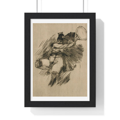 Perle d'Alabaceyn ou L'Espagne des Collégiens by Félicien Victor Joseph Rops, from the Original, Framed Art Print