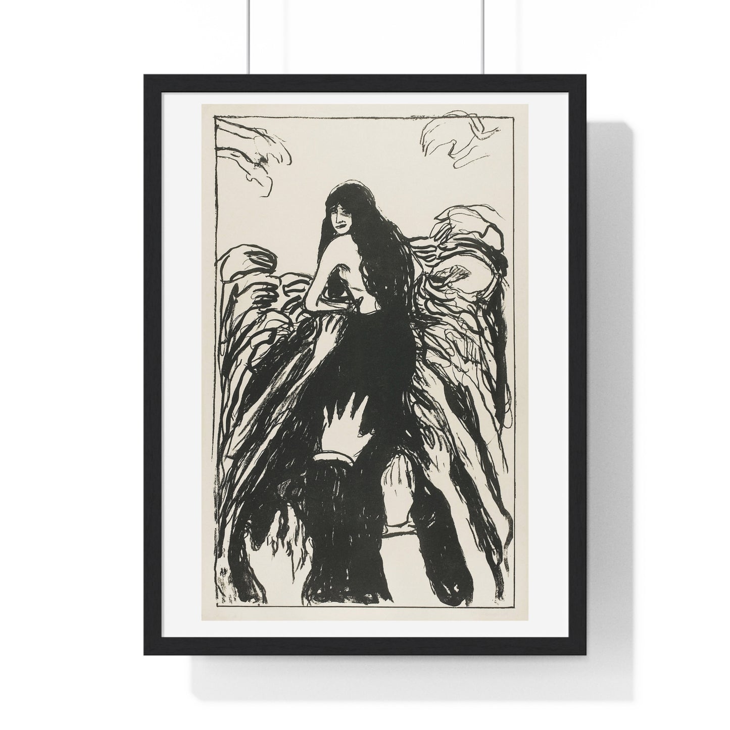 The Hands (1895) by Edvard Munch, from the Original, Framed Art Print