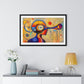 Mindful of Time, in the Style of Wassily Kandinsky 'Designed by AI' Framed Art Print