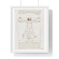 Vitruvian Man (circa 1490) by Leonardo da Vinci, from the Original, Framed Art Print