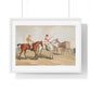 Illustration of Jockeys from 'The Costume of Yorkshire' (1814) by George Walker, from the Original, Framed Art Print