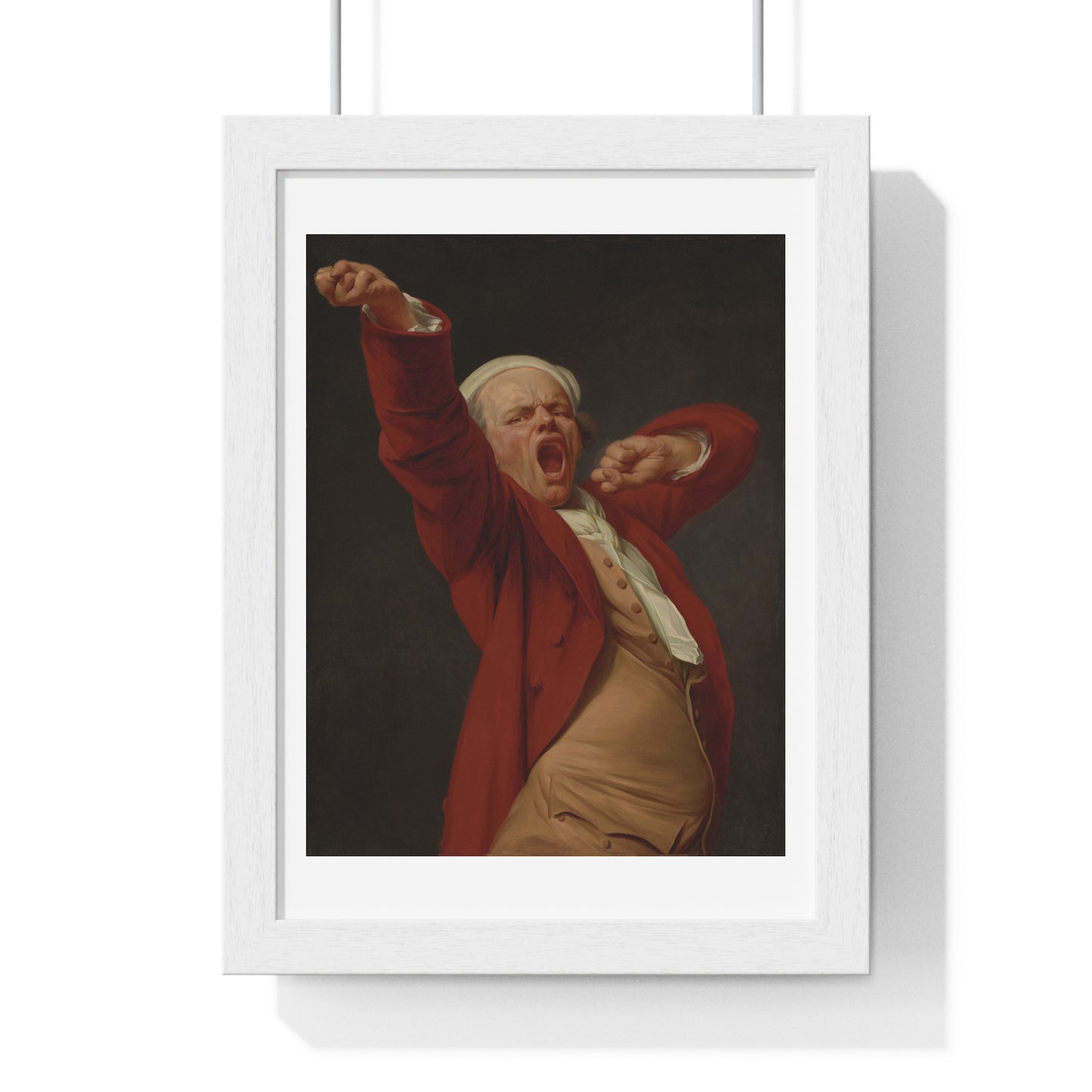 Self-Portrait, Yawning (circa 1783) by Joseph Ducreux, from the Original, Framed Art Print