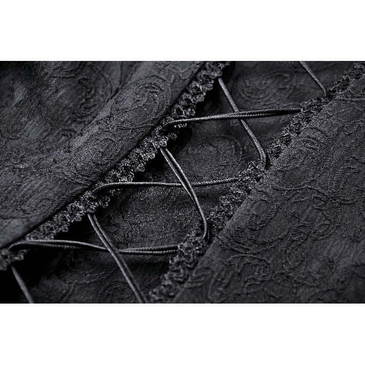 Dark in Love Felicity Gothic Lacy Zip-Up Tailcoat Shirt