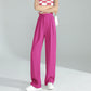 Vireous Women's Loose High Waist Wide Leg Pants