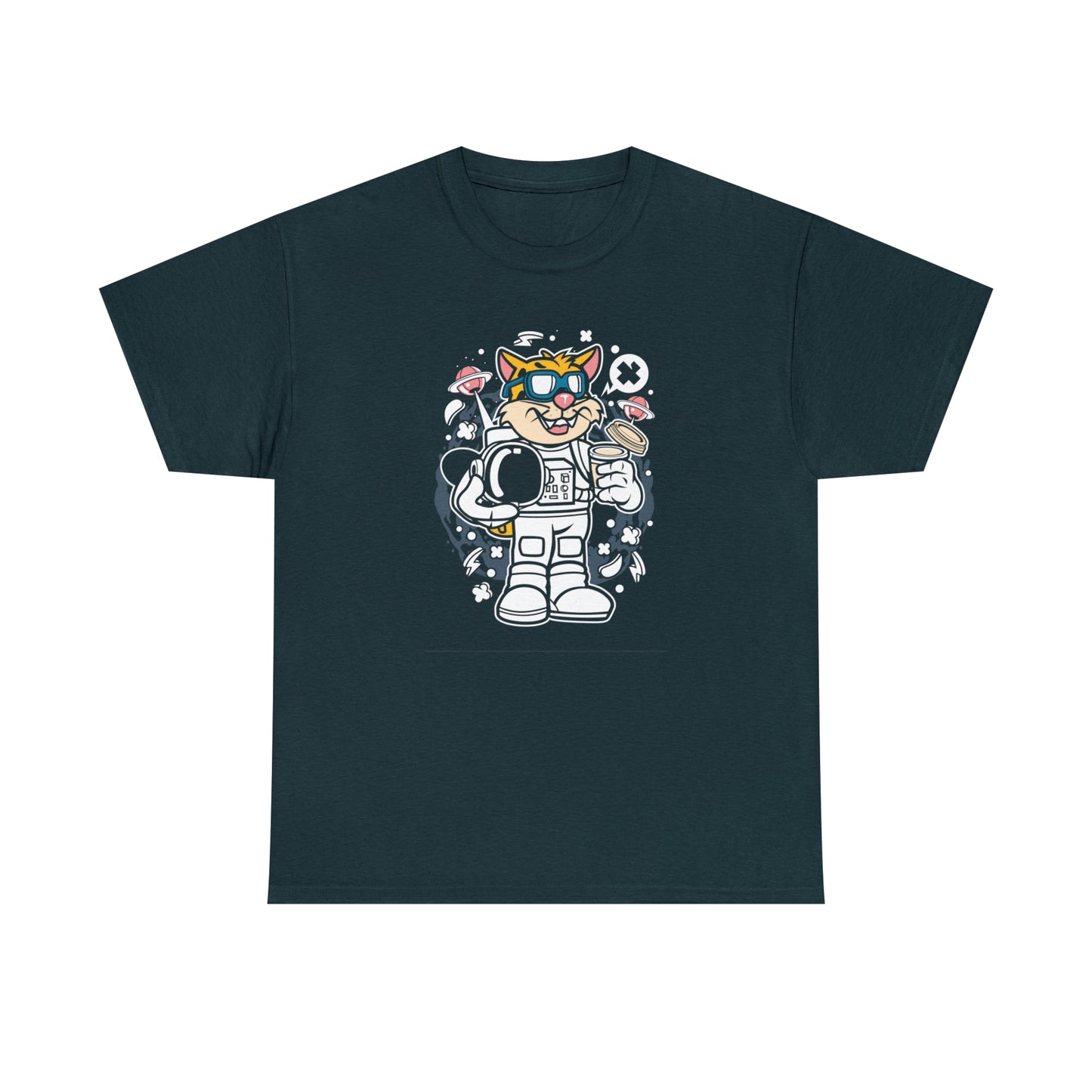 Leopard Astronaut Cartoon T-Shirt