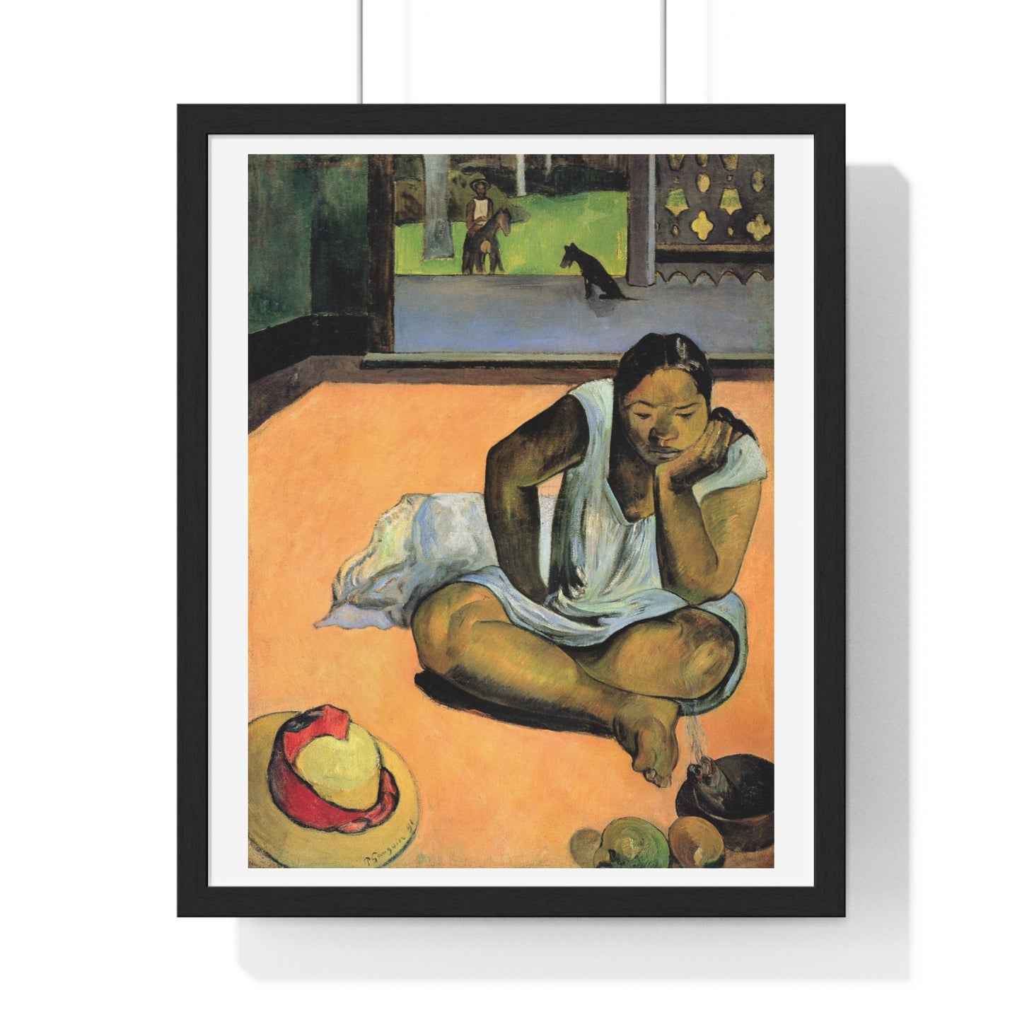 The Brooding Woman 'Te Faaturuma' (1891) by Paul Gaugin., from the Original, Framed Print