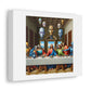 Jesus, Aliens, NPCs and Robots Depicted in the Last Supper II, Art Print 'Designed by AI' on Canvas