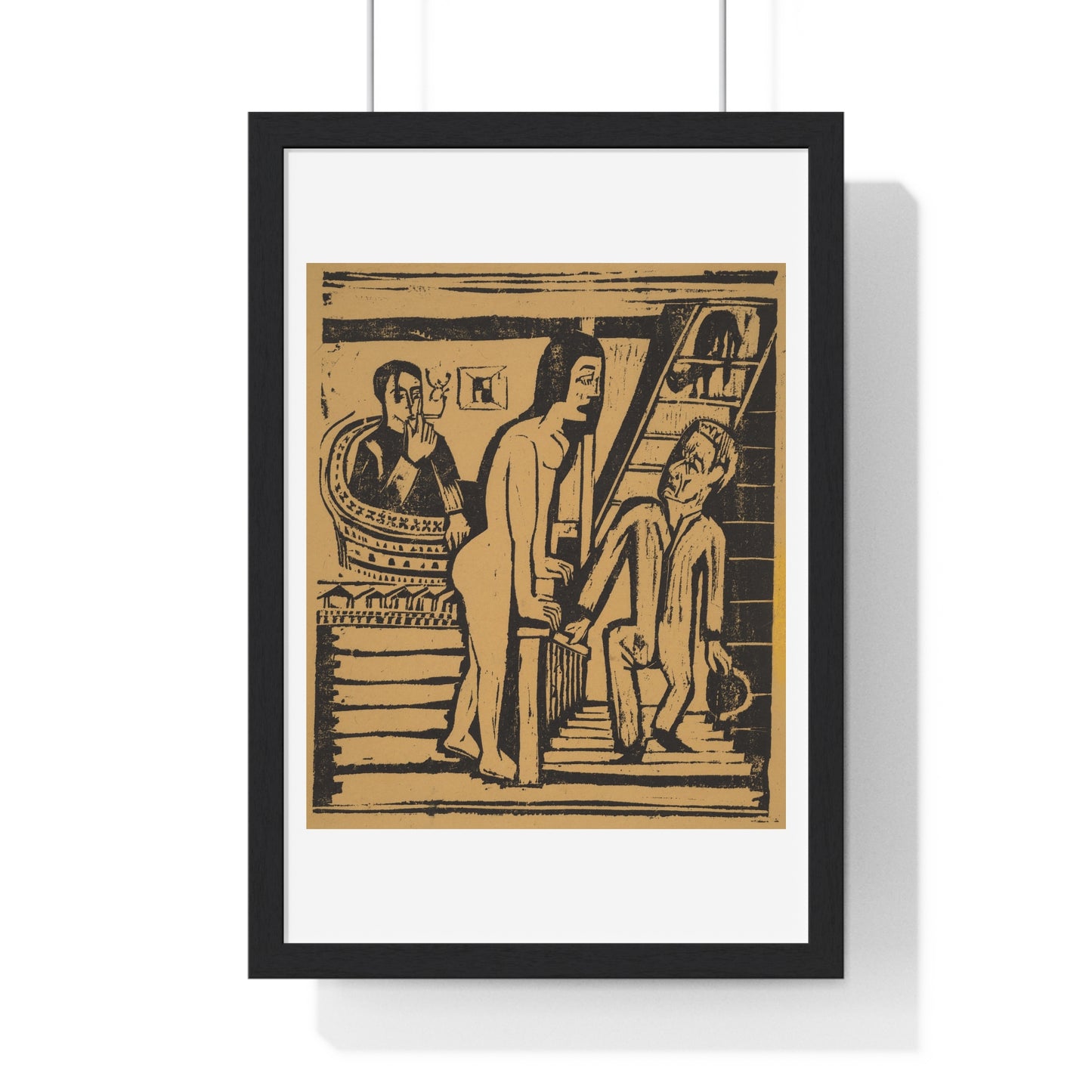 The Visit (1923) by Ernst Ludwig Kirchner, from the Original, Framed Art Print