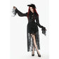 Dark in Love Sabina High-Low Sheer Lace Skirt in Black