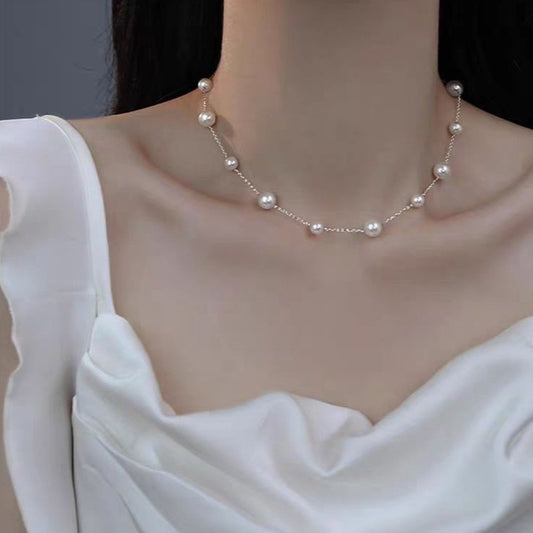 Starry Sky Shell Pearls Couple Valentine's Day Gift Necklace and Bracelet