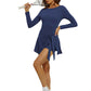 Yoga Tennis Sports Suit, Women's Integrated Tight Shorts One-Piece