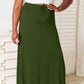 Vireous Full Size Soft Rayon Drawstring Waist Maxi Skirt