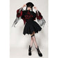 Dark in Love Camazotz Vampire Bat-Shaped Capelet in Black and Blood Red