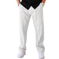 Vireous Men's Trousers, Sports Casual Loose Straight Pants, with Drawstring