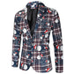 Men's Fashion Fun Bright Printed Blazer, Christmas Designs